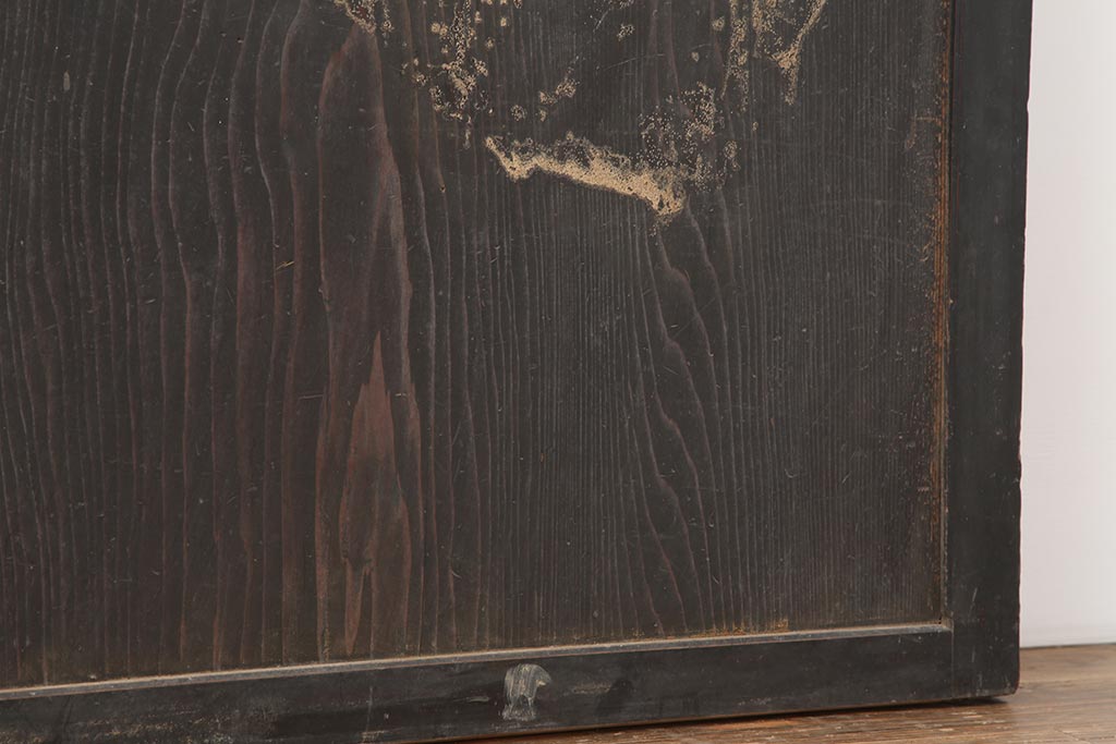 アンティーク建具　和製アンティーク　明治期　一枚板　格調高い和を演出する板戸2枚セット(建具、引き戸)(R-044163)