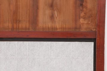 アンティーク建具 　和製アンティーク　明治大正期　趣あふれる障子帯戸4枚セット(障子戸、格子戸、板戸、建具、引き戸)(R-044164)