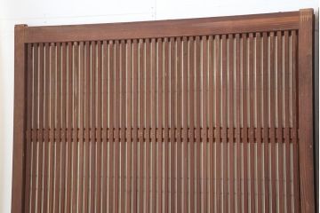 アンティーク建具　和製アンティーク　裏障子付き!和風の空間づくりにおすすめな格子戸4枚セット(ガラス帯戸、引き戸、建具)(R-044166)