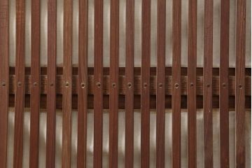 アンティーク建具　和製アンティーク　裏障子付き!和風の空間づくりにおすすめな格子戸4枚セット(ガラス帯戸、引き戸、建具)(R-044166)