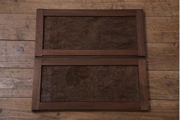 アンティーク家具　上手物　前面ケヤキ　玉杢や凝ったつくりが素晴らしい組子入り関東水屋箪笥・上段(茶箪笥)(R-044171)
