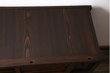 アンティーク家具　上手物　前面ケヤキ　玉杢や凝ったつくりが素晴らしい関東水屋箪笥・下段(茶箪笥)(R-044172)