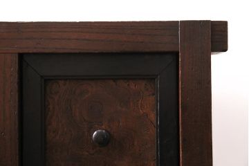 アンティーク家具　上手物　前面ケヤキ　玉杢や凝ったつくりが素晴らしい関東水屋箪笥・下段(茶箪笥)(R-044172)