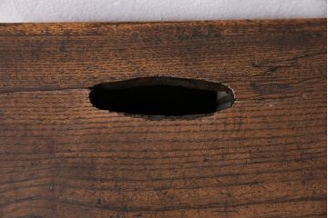アンティーク家具　和製アンティーク　國松式安全錠　國松式出納器　栓材　からくり付き小引き出し(卓上収納、小物入れ)(R-044175)