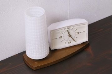 ジャンク品　ヴィンテージ雑貨　イギリス　METAMEC　照明付き置き時計(ディスプレイ雑貨、ビンテージ)(R-044176)