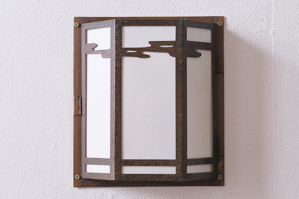 アンティーク雑貨　昭和初期　和の風情を感じさせる壁掛け照明カバー(ウォールカバー)(R-044178)