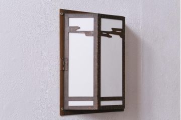 アンティーク雑貨　昭和初期　和の風情を感じさせる壁掛け照明カバー(ウォールカバー)(R-044178)