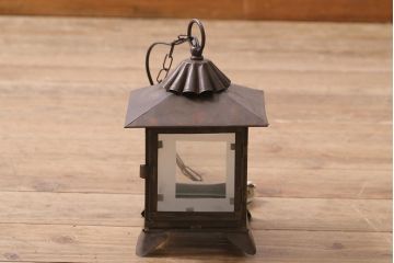 アンティーク照明　昭和初期　和の雰囲気を高める吊り灯籠(灯篭、天井照明、吊り下げ照明)(R-044182)