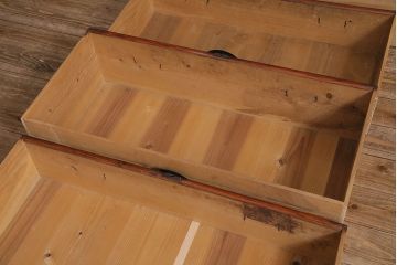 アンティーク家具　和製アンティーク　明治大正期　前面ヒノキ(檜)材　和の趣溢れる佇まいが魅力の重ね箪笥(タンス、衣装箪笥、引き出し)(R-044183)