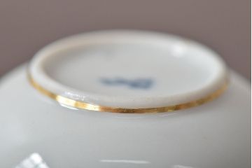 ドイツ　MEISSEN(マイセン)　フラワー朝顔・カップ&ソーサー　ドラゴン・ミニフラワーベース(洋食器、花器、花瓶)(R-044184)