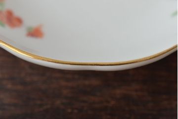 ドイツ　MEISSEN(マイセン)　フラワー朝顔・カップ&ソーサー　ドラゴン・ミニフラワーベース(洋食器、花器、花瓶)(R-044184)