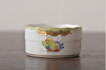 中古　ハンガリー　HEREND(ヘレンド)　ヴィクトリア・ブーケ　オープンシュガー　スモールボウル(シュガーポット、小鉢、洋食器)(R-044185)
