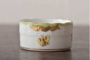 中古　ハンガリー　HEREND(ヘレンド)　ヴィクトリア・ブーケ　オープンシュガー　スモールボウル(シュガーポット、小鉢、洋食器)(R-044185)