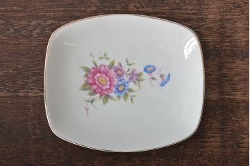 ハンガリー　HOLLOHAZA(ホロハーザ)　スクエアプレート　ディスプレイ(小皿、置物、洋食器)(R-044186)