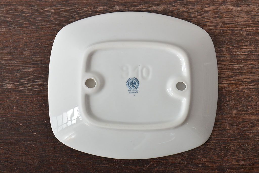 ハンガリー　HOLLOHAZA(ホロハーザ)　スクエアプレート　ディスプレイ(小皿、置物、洋食器)(R-044186)