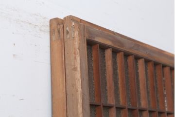 アンティーク建具　昭和中期　ダイヤガラス入り　和モダンな空間づくりにおすすめなガラス障子戸2枚セット(引き戸、建具)(R-044189)