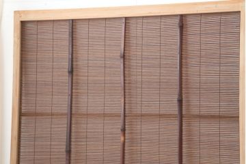 レトロ建具　昭和中期　和の風情を高める御簾戸4枚セット(簾戸、簀戸、葭戸、夏障子、夏戸、葦戸)(R-044191)