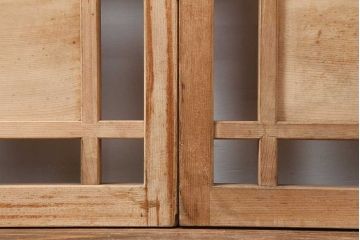 レトロ建具　昭和中期　和の風情を高める御簾戸2枚セット(簾戸、簀戸、葭戸、夏障子、夏戸、葦戸)(R-044192)