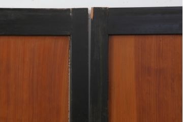 アンティーク建具　昭和初期　一枚板　上品な和の雰囲気漂う組子帯戸3枚セット(板戸、ガラス帯戸、引き戸)(R-044193)