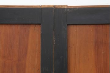 アンティーク建具　昭和初期　一枚板　上品な和の雰囲気漂う組子帯戸3枚セット(板戸、ガラス帯戸、引き戸)(R-044193)