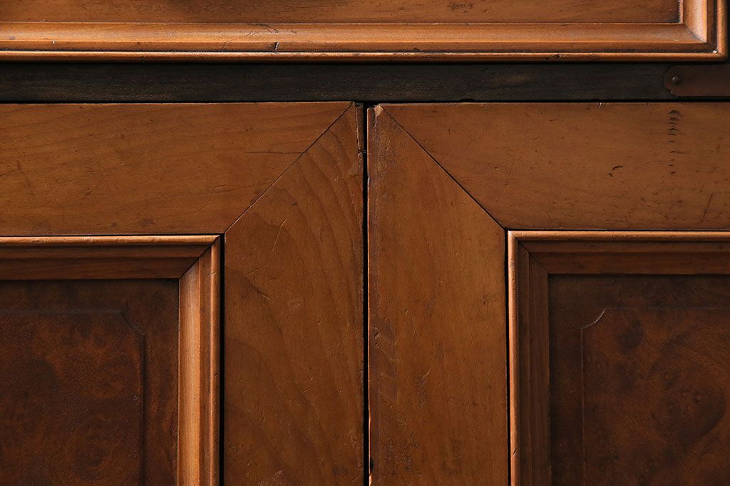 和製アンティーク　昭和初期　楓材　指物家具　職人のセンスと技の詰まった上手物の戸棚(チェスト、引き出し)(R-044198)