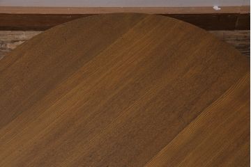 アンティーク家具　和製アンティーク　昭和初期　栓材　素朴なぬくもりが魅力のレトロな丸ちゃぶ台(座卓、ローテーブル、折り畳みテーブル)(R-044200)