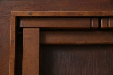 アンティーク家具　和製アンティーク　昭和初期　天板ケヤキ一枚板　ぬくもり感じるレトロなちゃぶ台(座卓、ローテーブル、折り畳みテーブル)(R-044201)