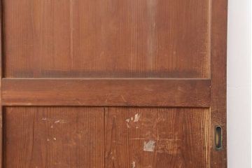 アンティーク建具　明治大正期　使いこまれた木が味わい深い板戸2枚セット　(R-044208)