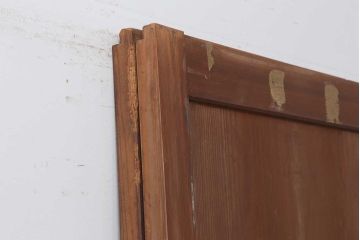 アンティーク建具　明治大正期　使いこまれた木が味わい深い板戸2枚セット　(R-044208)