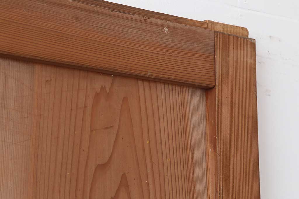 アンティーク建具　明治大正期　使いこまれた木が味わい深い板戸2枚セット　(R-044208)