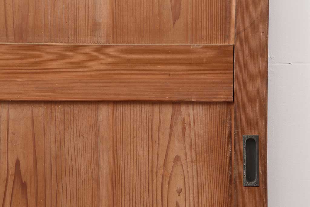 アンティーク建具　明治大正期　使いこまれた木が味わい深い板戸2枚セット　(R-044208)