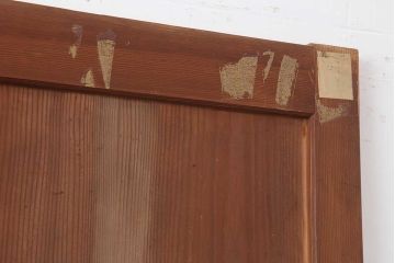アンティーク建具　明治大正期　使いこまれた木が味わい深い板戸2枚セット(帯戸、引き戸、建具)(R-044208)