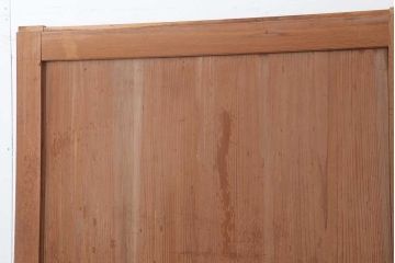 アンティーク建具　明治大正期　使いこまれた木が味わい深い板戸2枚セット(帯戸、引き戸、建具)(R-044208)