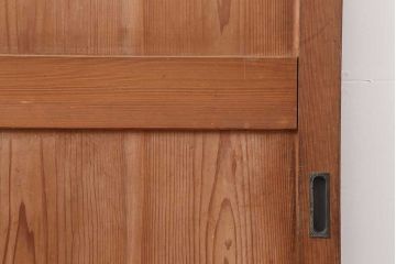 アンティーク建具　明治大正期　使いこまれた木が味わい深い板戸2枚セット(帯戸、引き戸、建具)(R-044208)