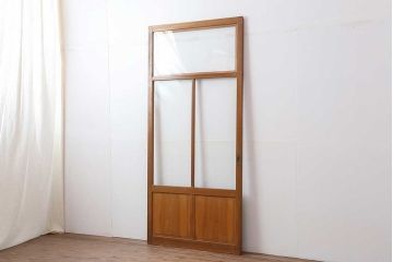 レトロ建具　昭和中期　ノスタルジックな雰囲気漂うガラス戸1枚(引き戸、建具)(R-044209)