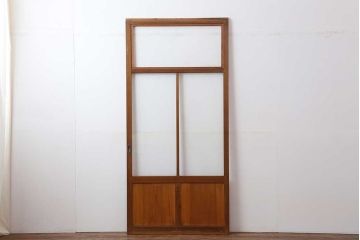 レトロ建具　昭和中期　ノスタルジックな雰囲気漂うガラス戸1枚(引き戸、建具)(R-044209)