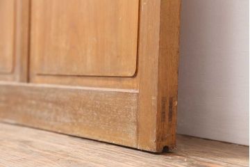 ビンテージ建具　昭和中期　細やかな文様が目を引く組子入りガラス戸1枚(引き戸、建具)(R-044210)