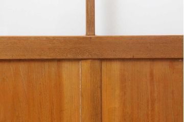 ビンテージ建具　昭和中期　細やかな文様が目を引く組子入りガラス戸1枚(引き戸、建具)(R-044210)