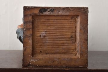 東欧ヴィンテージ　聖母マリア像　木彫(キリストイコン画、ビンテージ)(R-044212)