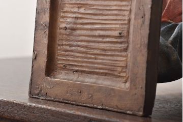 東欧ヴィンテージ　聖母マリア像　木彫(キリストイコン画、ビンテージ)(R-044212)