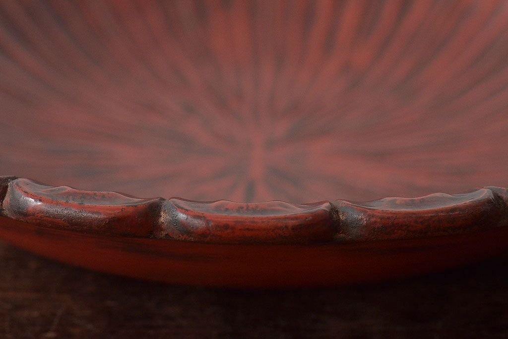 鎌倉彫 寸松堂 盆 菓子皿 漆器 伝統工芸品 新品】鎌倉彫 寸松堂 盆 菓子