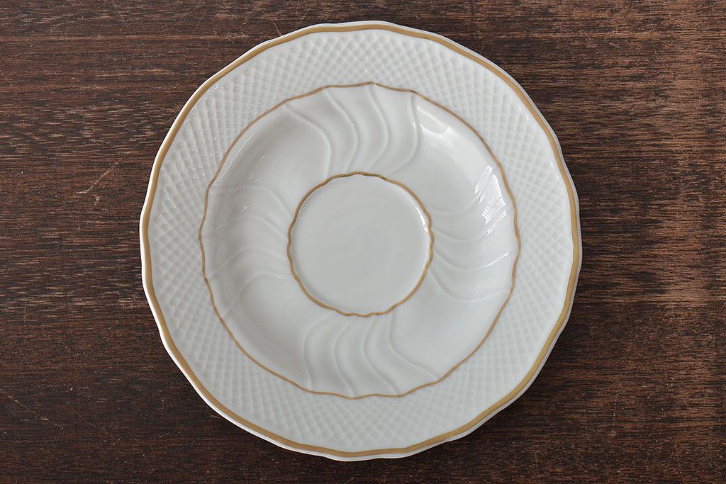 中古　ハンガリー　HOLLOHAZA(ホロハーザ)　Pannonia(パノニア)　カップ&ソーサー6客セット(洋食器)(R-044215)