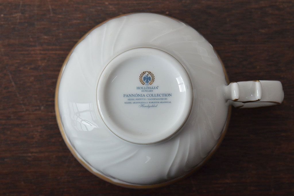 中古　ハンガリー　HOLLOHAZA(ホロハーザ)　Pannonia(パノニア)　カップ&ソーサー4客セット(洋食器)(R-044217)