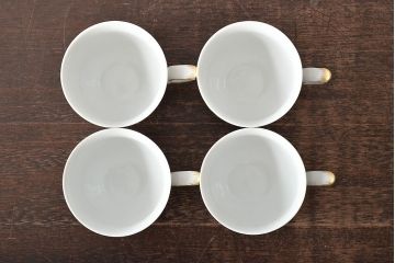 中古　ハンガリー　HOLLOHAZA(ホロハーザ)　Pannonia(パノニア)　カップ&ソーサー4客セット(洋食器)(R-044217)