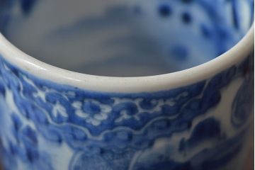 江戸〜明治　古伊万里　渦福蓋茶碗など8点(染付湯呑、小皿、醤油皿)(R-044218)