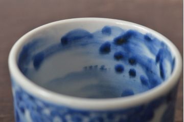 江戸〜明治　古伊万里　渦福蓋茶碗など8点(染付湯呑、小皿、醤油皿)(R-044218)