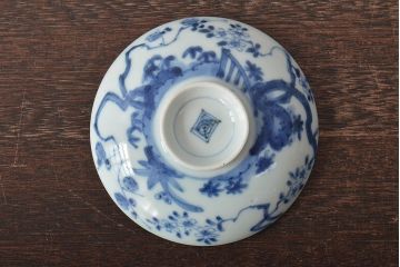 江戸〜明治　古伊万里　渦福蓋茶碗など8点(染付湯呑、小皿、醤油皿)(R-044218)
