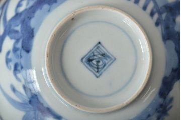 江戸〜明治　古伊万里　渦福蓋茶碗など8点(染付湯呑、小皿、醤油皿)(R-044218)
