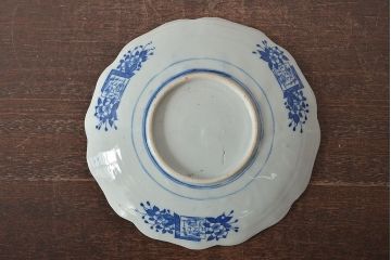 古民具　大正期　「天莫空勾践 時非無范蠡」　図変わり九寸印判皿(武者絵、大皿、和食器)(R-044220)