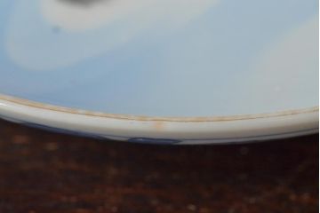 明治〜大正　鯉の図　図変わり6寸印判皿3枚(中皿)(R-044222)